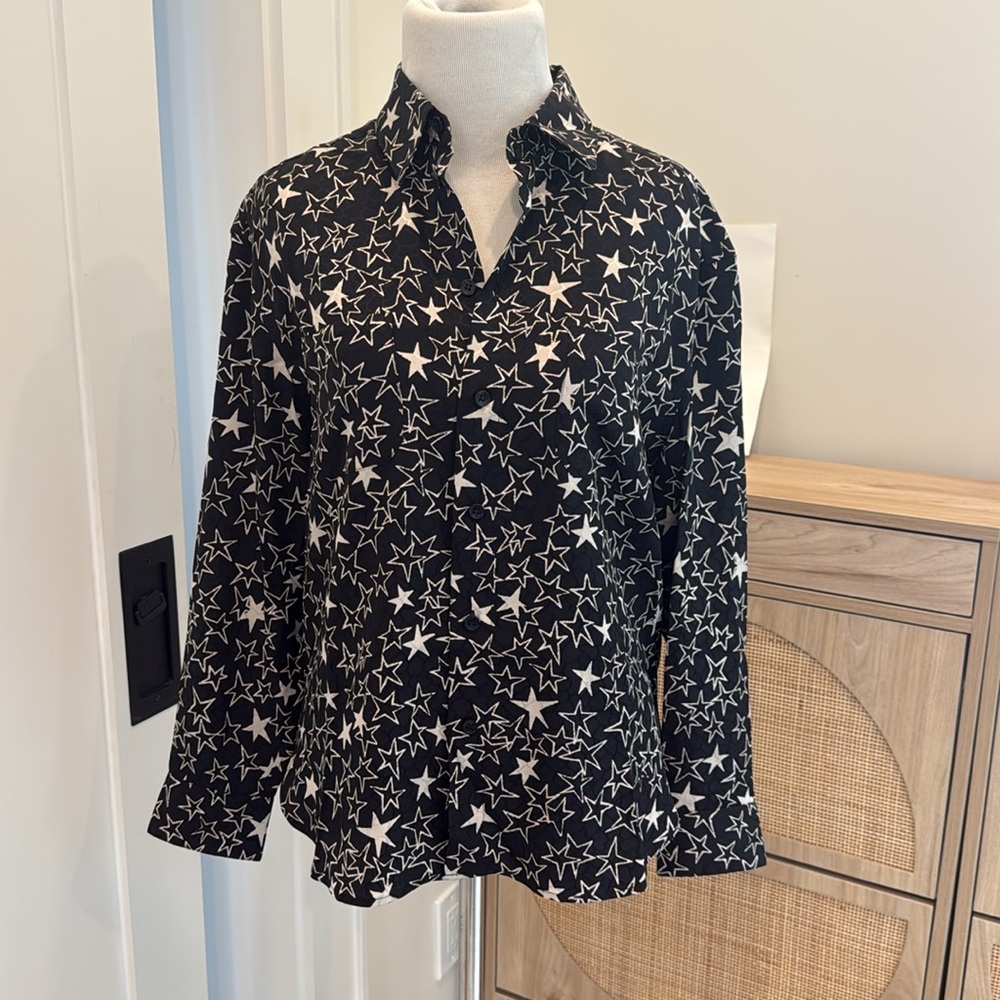 Saint Laurent black and beige button up